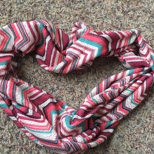 Never worn chevron print knit infinity scarf